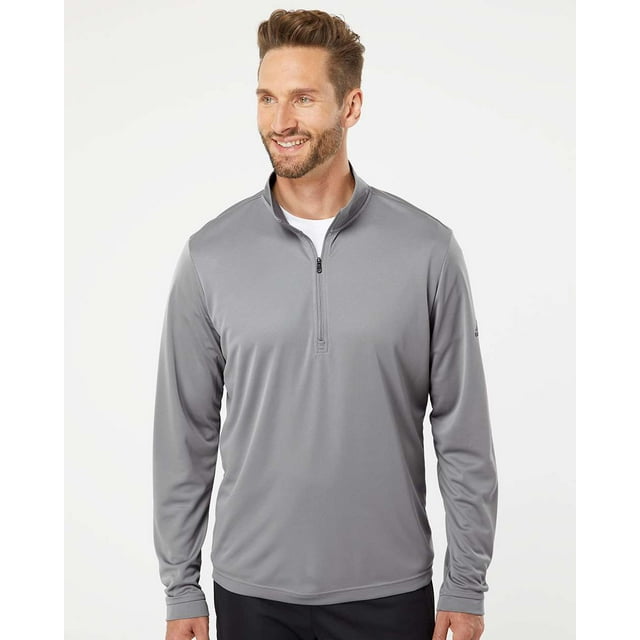 Adidas Mens Lightweight Quarter-Zip Pullover, 3XL, Grey Three