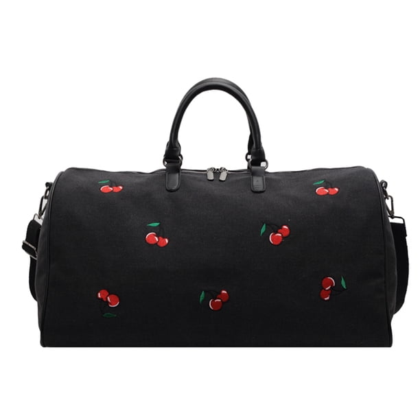 Weekender Overnight Bag Cherry Travel Duffle Bags Con Correa Ajustable para Mujer