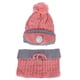 thumbnail image 2 of Gorro de punto, 3 piezas/juego de gorro de punto para mujer, bufanda cálida, conjunto de gorro de punto, elegante y moderno, 2 of 8