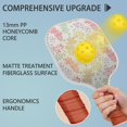 thumbnail image 2 of Pickleball Paddles Set Of 2, Fiberglass Surface, Spring Flowers Floral Print, 4 Balls & Bag, 2 of 5