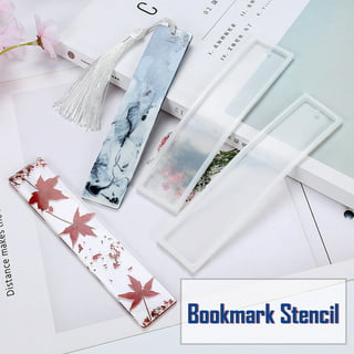 4Pcs Silicone Bookmark Mold DIY Oblong Bookmark Mould Epoxy Resin