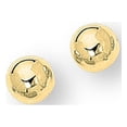 thumbnail image 4 of JewelStop 14K Yellow Gold Polished Finish 10mm Post Earrings with Push Back Clasp, 4 of 5