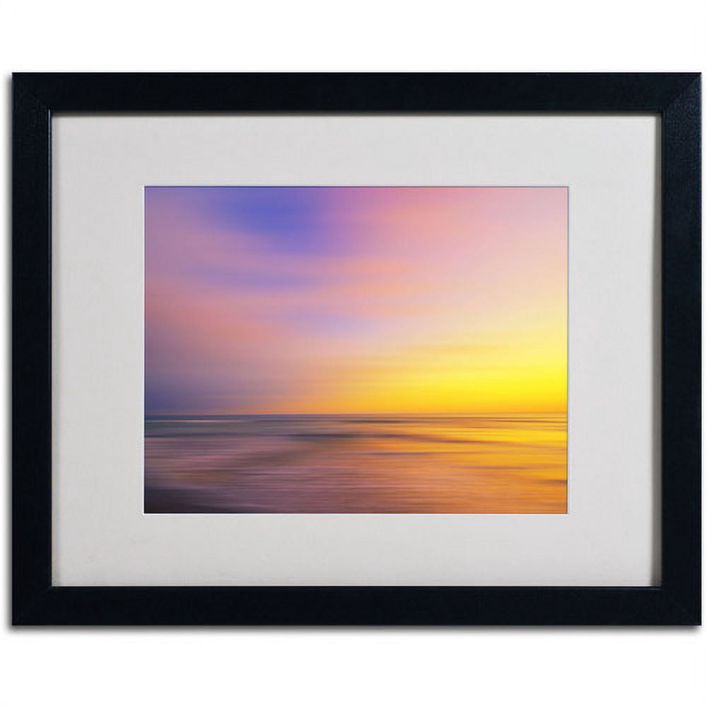 Trademark Fine Art "Metallic Sunset" Matted Framed Art by Philippe Sainte-Laudy