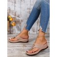 thumbnail image 2 of 2023 Fashionable And Comfortable Pink Flower Design Ladies' Wedge Heel Thick Bottom Flip Flops, 2 of 5