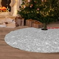 thumbnail image 6 of Lsque Silver Glitter Print Christmas Tree Skirt, Tree Skirt with Ties or Velcro, Perfect for Holiday Decorations, Halloween, and New Year-30", 6 of 7