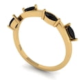 thumbnail image 2 of 0.4 ctw Wedding Band for Women - 18K Yellow Gold Natural Onyx Stackable Eternity Ring, 2 of 6