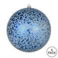 thumbnail image 3 of Vickerman 4" Midnight Blue Crackle Ball Ornament, 6 per Bag, 3 of 3