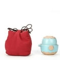 thumbnail image 6 of IBASETOY 1Pc Compact Red Teaware Organizing Pouch with Strong Drawstrings for Travel Use, 6 of 8