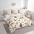 thumbnail image 2 of Manfei Kawaii Deer 7-Piece King Bedding,Safari Animal King Bed in a Bag,White,Polkadot Reversible, 2 of 7