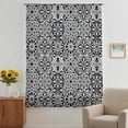 thumbnail image 2 of Black Morocco Sheer Curtains 54 Inches Long, Traditional Tribal Abstract Geometric Art Light Filering Curtains, Breathable Simi Curtain Privacy Drapes for Kitchen Bathroom Small Window Treatment, 2 of 9