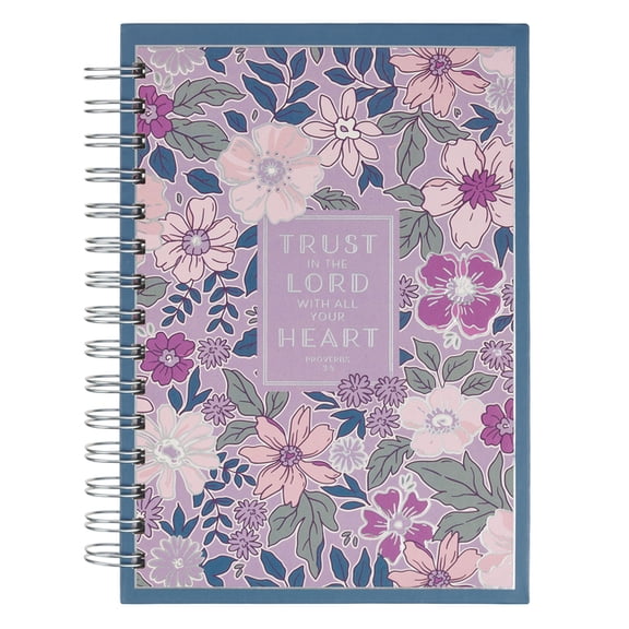 Journal Spiral Purple Floral Trust in the Lord Prov. 3:5, (Spiral-Bound)