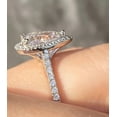 thumbnail image 3 of solitaire jewels 2CT Pear Moissanite Halo Engagement Ring For Women, 10K Rose Gold, 3 of 6