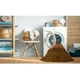 thumbnail image 2 of Ahgly Tapis Rond Abstrait Sedona Brun Lavable en Machine, 3 Pieds Rond, 2 of 7