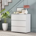 thumbnail image 2 of WIAWG 3 Drawers Dresser Chest for Bedroom,White, 2 of 7