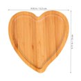thumbnail image 2 of LOLIPPYY Desert Plate Heart Shaped Bamboo Wooden Salad Tray 2 Pcs, 2 of 6