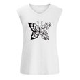 thumbnail image 4 of Camiseta sin mangas con cuello en V y estampado informal a la moda para mujer Pompotops lopia998078, 4 of 5