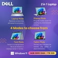 thumbnail image 5 of Dell 16 Plus 2-in-1 Laptop, 16" 1920 x 1200 Touchscreen, Intel Core Ultra 7 256V(>i9-13900H), AI Copilot, Backlit Keyboard, 1080p Webcam, Wi-Fi 7, Windows 11 Pro, Ice Blue(16GB DDR5 RAM/1TB SSD), 5 of 5