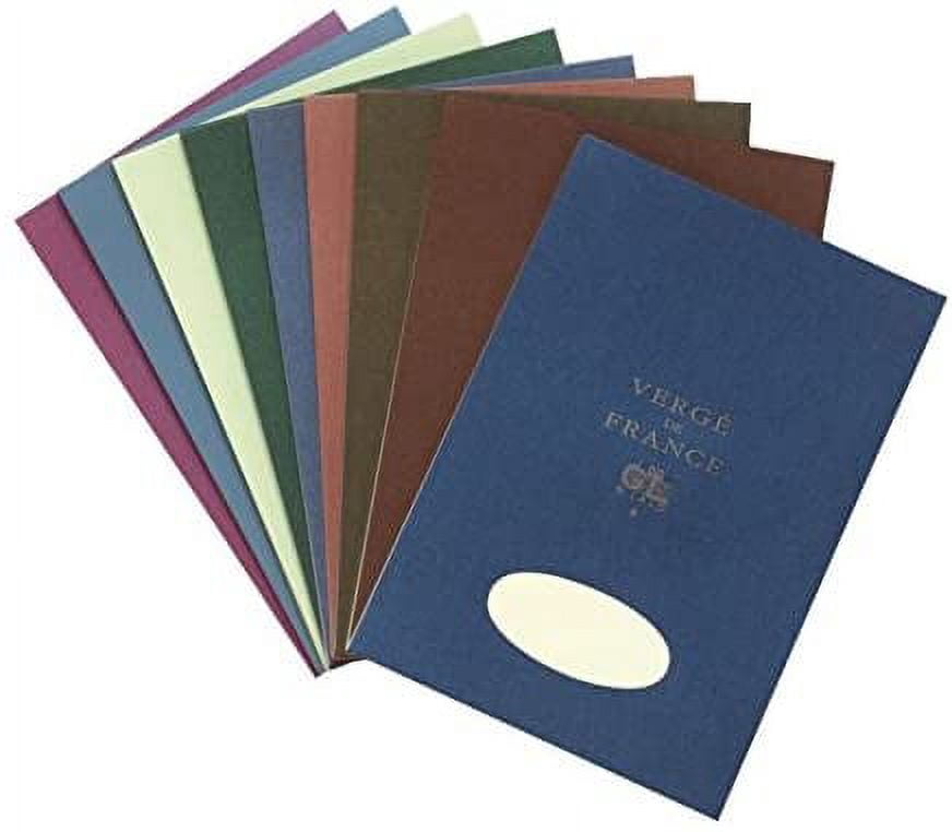 G. Lalo Vergé de France A5 (5-7/8” x 8-1/4”) Writing Tablet, 50 Sheets, 100g Ivory Laid Finish Paper