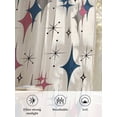 thumbnail image 6 of Sheer Curtains 63 Inch Length, Red Blue Diamond Semi Sheer Curtains Light Filtering Window Treatment, Modern Geometric Middle Century Beige Privacy Voile Drapes for Living Room Bedroom 52x63 Inch, 6 of 7