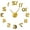 Gold, variant on Modern Design Reverse Numbers Frameless Wall Clock Stickers, DIY Modern Decorative Clocks for Living Room, Bedroom, Office - Easy to Install, Large 3D Clock Design (Silver,37in)