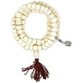 thumbnail image 2 of Yoga Meditation Carved Yak Bone 108 Prayer Beads Mala Necklace with a Charm (Buddha Head), 2 of 5