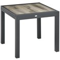 thumbnail image 1 of CoSoTower Extendable Dining Table, Rectangular Patio Outdoor Table with Aluminum Frame and Plastic Board Tabletop for Lawn, Beige, 1 of 7