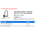 thumbnail image 2 of Clutch Master Cylinder - Compatible with 1993 - 1994, 1998 Ford Ranger, 2 of 2