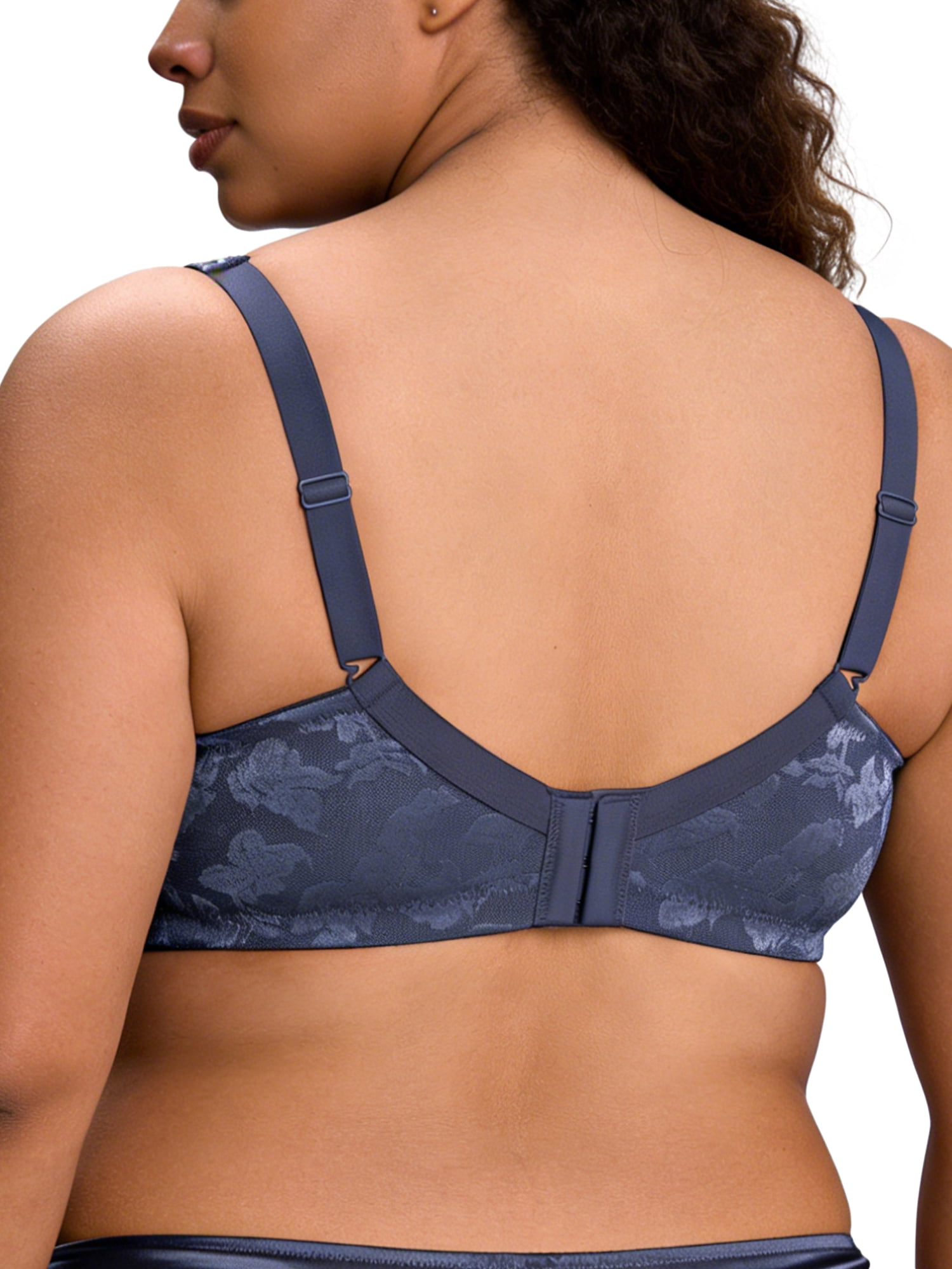 Deyllo Plus Size Bras for Women Seamless Minimizer Bras Full-Figure Support Unlined Non Padded Comfort Blue Bras Clothes-Size 36B