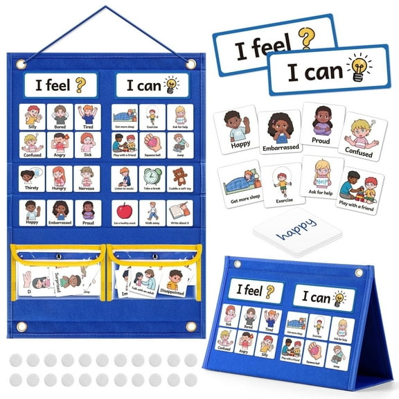YXMEIGUO Feelings Chart, Social Emotional Learning Activities, Autism Learning Materials, ADHD Tools, Behavior Anger Management Tools,Calm Down Corner Supplies for Classroom Daycare & Home