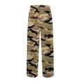 thumbnail image 5 of Fabrcox Camo Mens Pj Pants Loose Fit Drawstring Straight Leg Sleep Pants with Pockets Lightweight Elastic Waist Basic Lounge Pants Camel M, 5 of 5