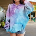 thumbnail image 3 of Mercatoo Cute Tie Dye Cotton Hoodies for Teen Girls Fleece Warm Pullover Hoodie Long Sleeve Trendy Gradient Color Sweatshirts, 3 of 7
