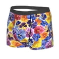 thumbnail image 2 of Naloa The Garden Tricolor Pansy Flower Print Mens Underwear - Boxers for Men, Classic Briefs for Men, 2 of 9
