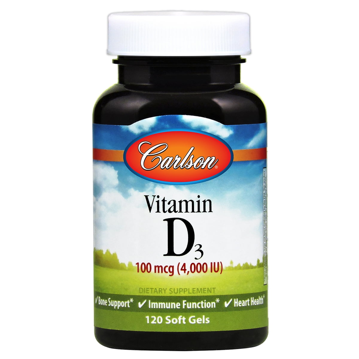 Carlson Vitamin D3 4000 IU (100 mcg), Cholecalciferol, Immune Support