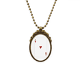 thumbnail image 1 of Collar Colgante Vintage de bronce antiguo Corazón de un patrón de juego de cartas 50 cm Unbranded, 1 of 3
