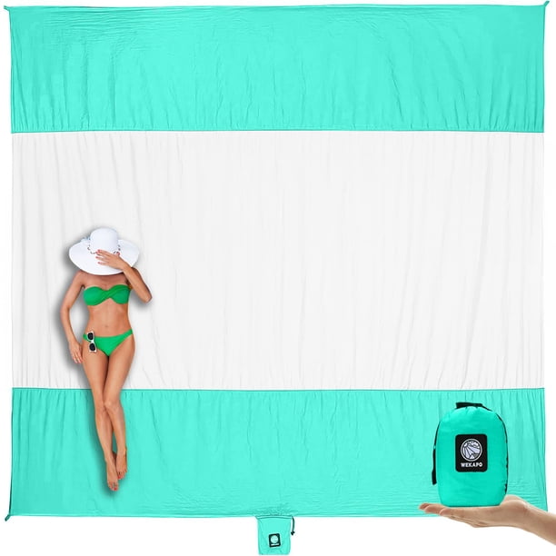 Manta de playa WEKAPO 280 x 210 cm impermeable a la arena