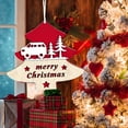 thumbnail image 4 of onlyliua ¡ Ofertas Del Día Liquidación Prime! Árbol de Navidad de Madera Pequeño Colgante con Forma de Navidad Flocado, Decoración Colgante para Centro Comercial, Decoración Navideña, 2 Piezas, 4 of 5
