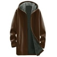 thumbnail image 5 of Karoyedx Long Hoodies for Women Zip Up Long Hoodies For Women Zip Up Hoodie Trendy Casual Oversized Fleece Tunic Sweatshirts Fall Winter Jacket Coat Coffee Size,XL, 5 of 5