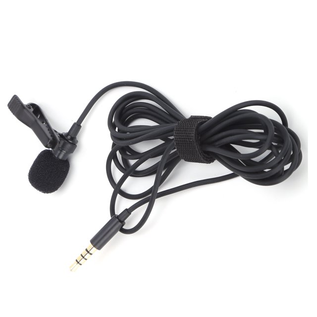 Lav Mic, Portable Wired Lavalier Microphone No Loss Mini Noise-Reducing With 3.5mm Plug For Interview For Broadcasting For Recording For Vloggers