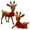 2pcs/Set, variant on Xinwanna 1pc Vintage Spotted Deer Ornament Resin Sika Deer Figurine with Red Bow Cute Deer Statue for Christmas Decoration Table Centerpiece, Type B