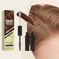 thumbnail image 4 of Hair Color Stick 2-in-1 Brush Pen for Gray Hair Coverage, Temporary Root Concealer Waterproof Long-Lasting Medium Brown 5ml, Instant Touch Up for White Regrowth at Hairline Temples Part Lines, 4 of 8