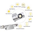 thumbnail image 4 of Aplique de pared para interiores, 2 LED, 6 W, moderno, giratorio 360 grados, de aluminio, luz ajustable para dormitorio, sala de estar, blanco frío, 4 of 5