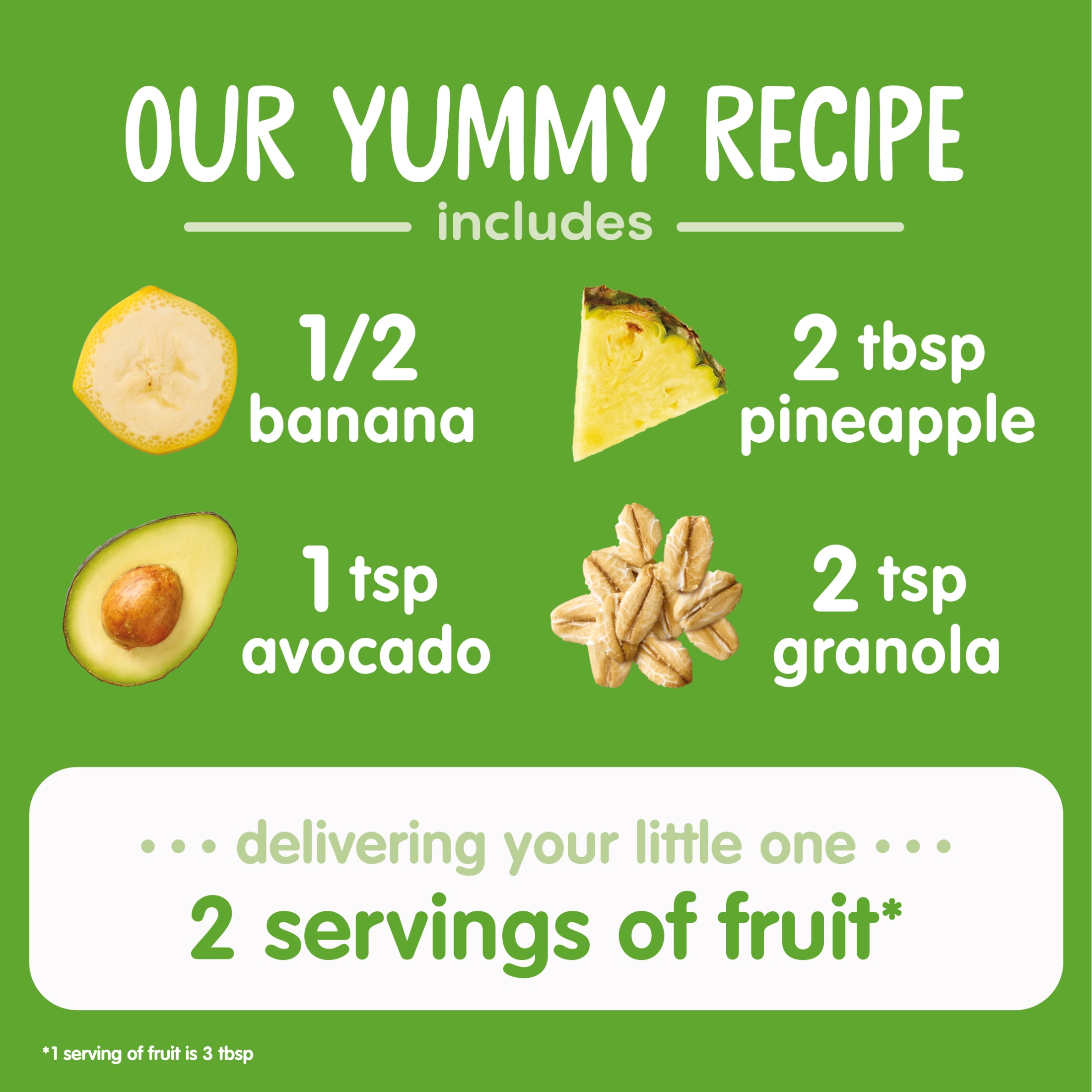 (paquete de 12) Comida orgánica para bebé Happy Baby Clearly Crafted, etapa 2, plátano, piña y granola, bolsa de 4 oz 3