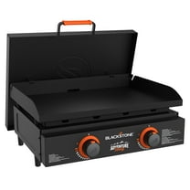 Blackstone Adventure Ready Outdoor Griddle, 2-Burner 22" Propane Flat Top Grill with Hard Cover, Black