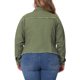 thumbnail image 3 of Chaquetas de mezclilla de mujer de tallas grandes Agnes Orinda, de manga larga, con bolsillos, 4X, verde, 3 of 7