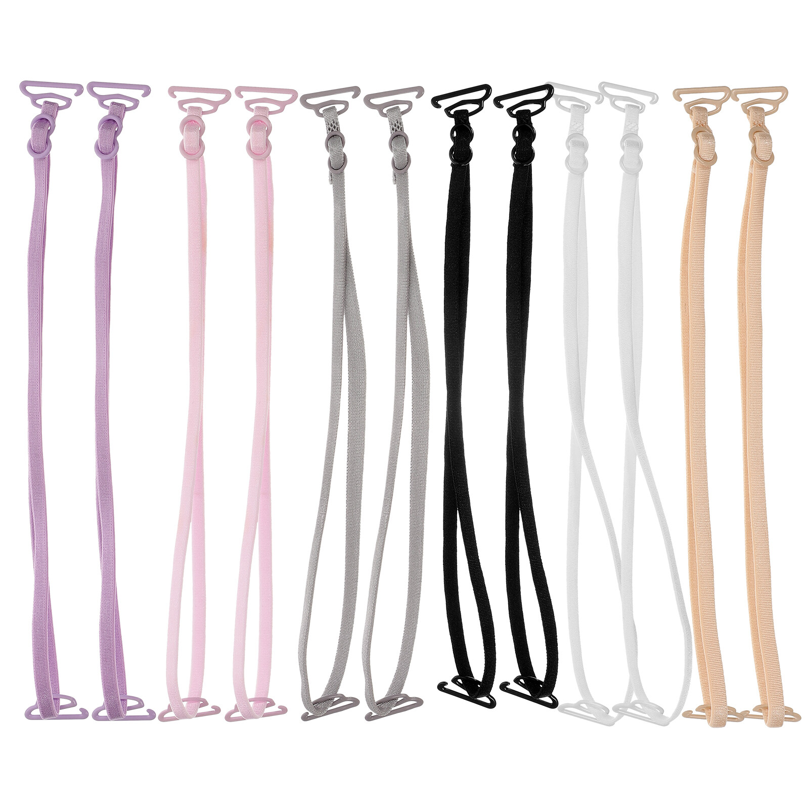6 Pairs Bra Straps Replacement Elastic Bra Strap Holders Adjustable