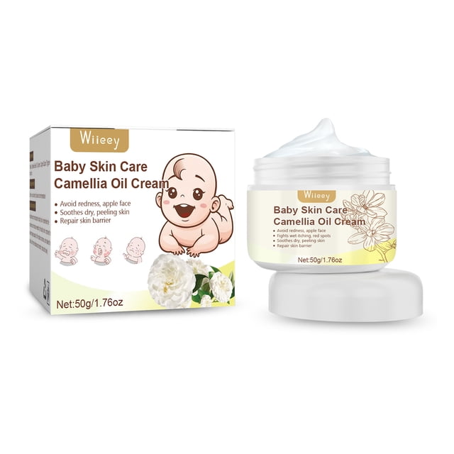 Crema de tratamiento facial, Yanshi aceite de camelia crema para bebé 50g piel hidratante unisex Yanshi Crema para bebé