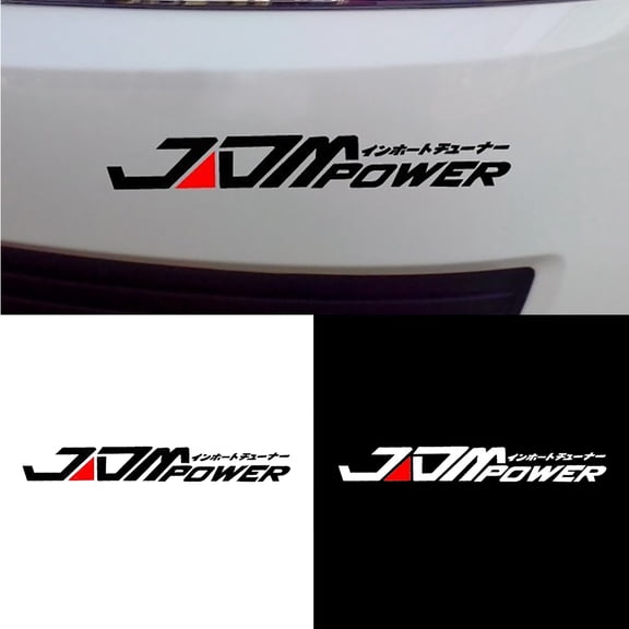 Opvise JDM POWER Car Sticker Window Bumper Decal for Toyota Honda Volkswagen Mitsubishi