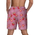 thumbnail image 3 of Kdxio Cute Strawberry Print Men's Swim Trunks with Compression Liner 7 Inch Inseam Quick Dry Swim Shorts, 3 of 7