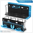 thumbnail image 2 of Sorbus Magnetic Cup Holder Organizer– 3-Cup Water Bottle & Tumbler Rack for Fridge, Wall, or Oven – Adjustable Mount with Adhesive or Screws – Black, 2 of 10