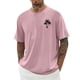 thumbnail image 1 of Camisas de Manga Larga para Hombres Imprimir Casual Cuello Redondo Blusa de Manga Corta, Camisas de Lino para Hombres, 1 of 3